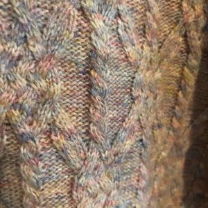 Pastel Multicolor Cable Knit Women's Sweater